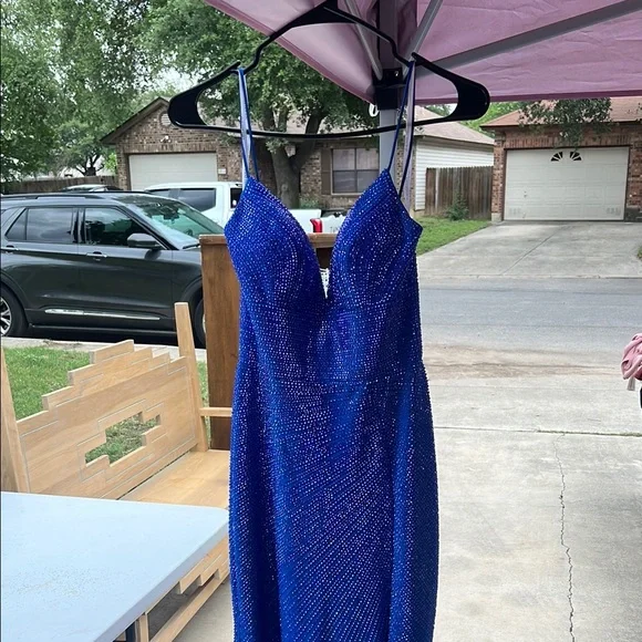 Sherri Hill | Dresses | Sherri Hill Blue Sequin Sheath Dress For Prom |  Poshmark